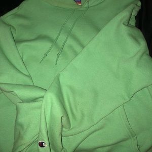 Light Green Champion Hoodie